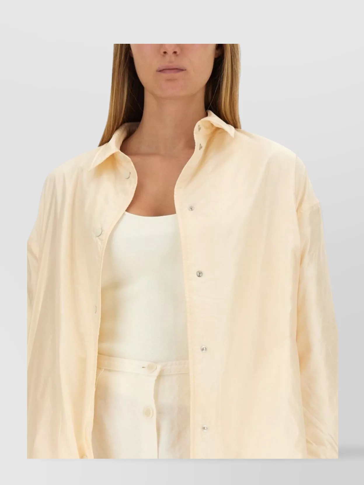 Shop Aspesi Oversize Lightweight Collared Button-down Shirt