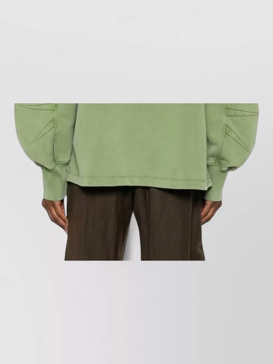 The Attico Ribbed Asymmetric Hem Sweatshirt