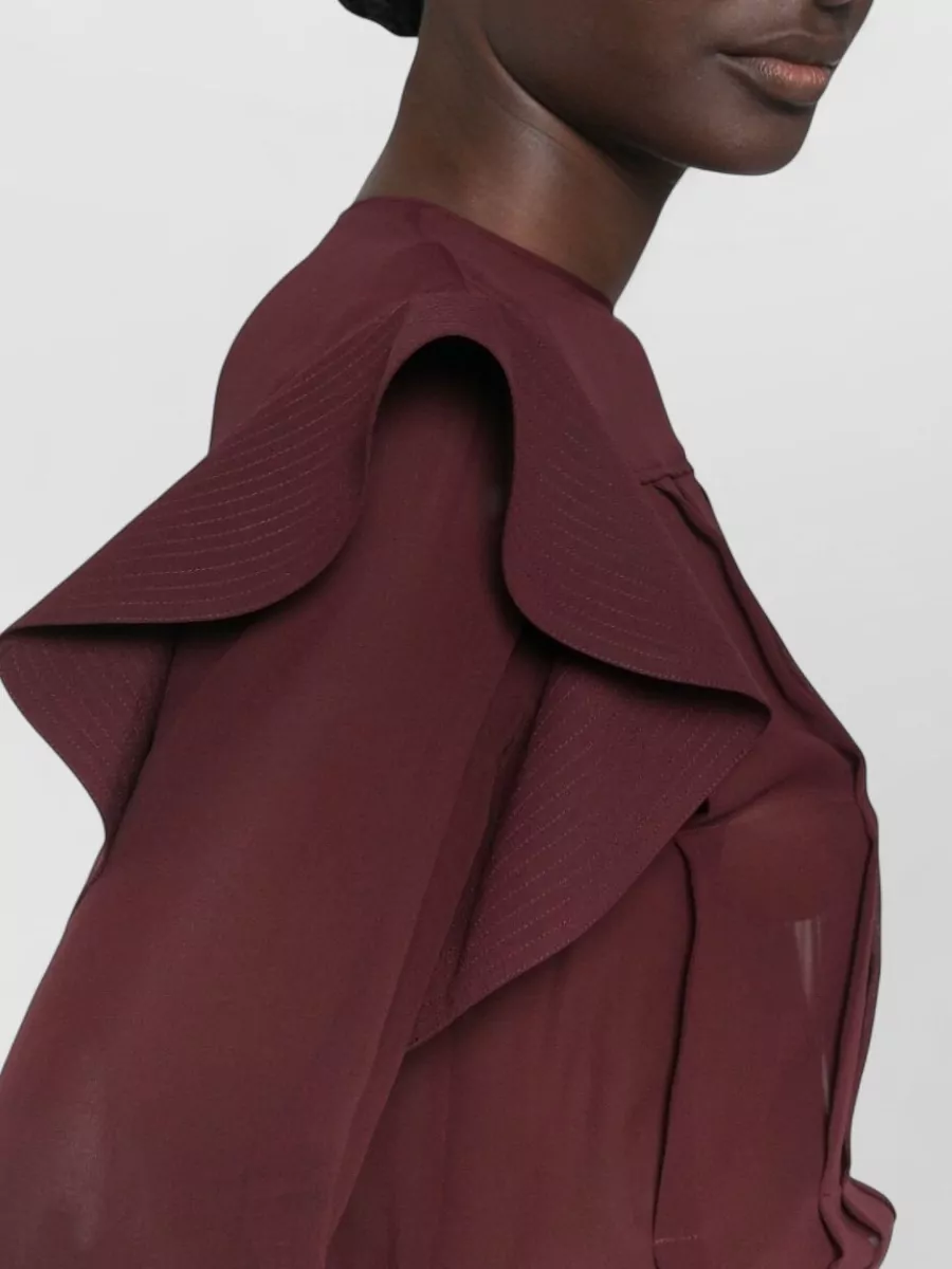 Lanvin Silk Long-Sleeve Blouse