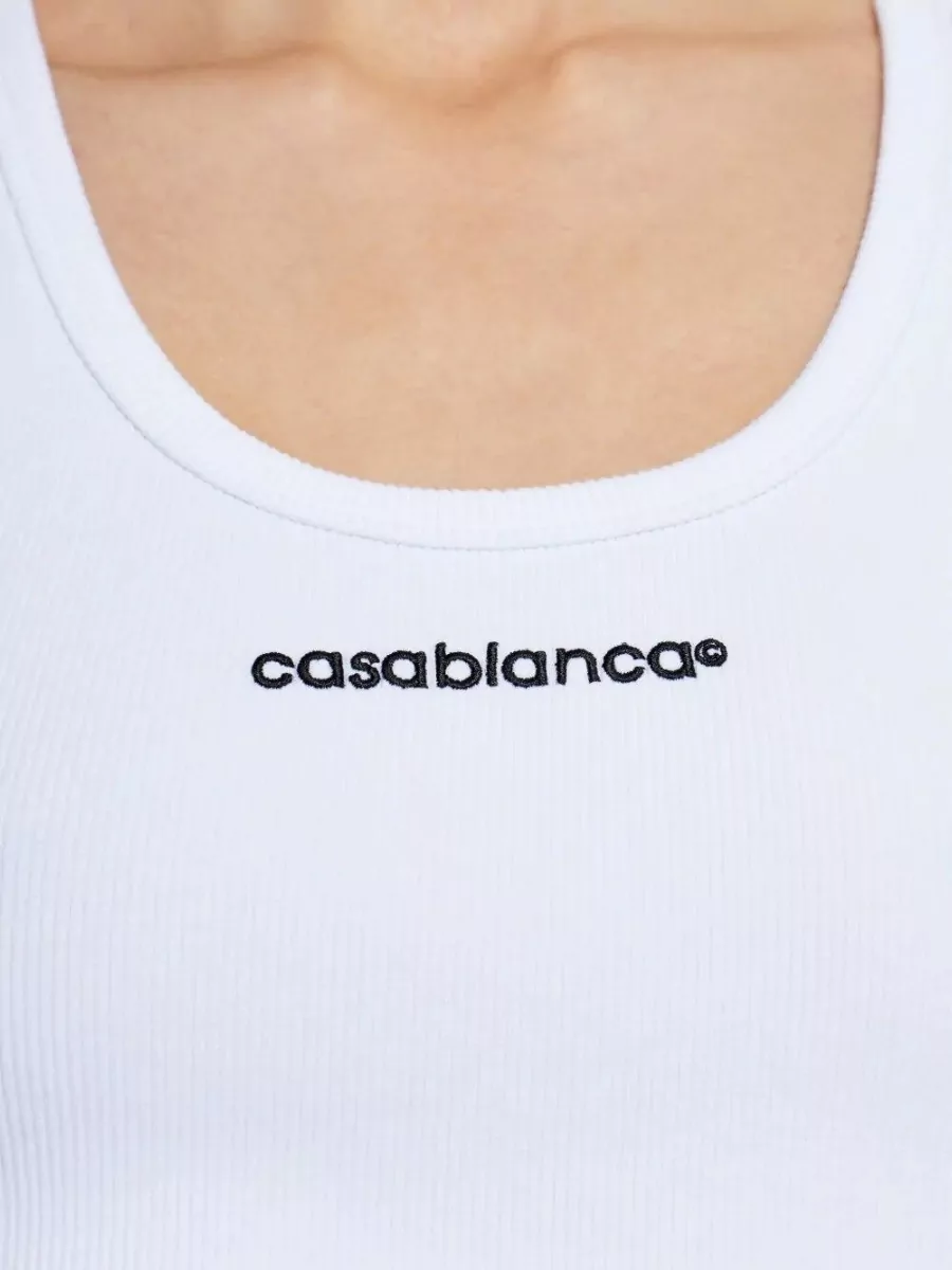 Casablanca Ribbed Tank Top