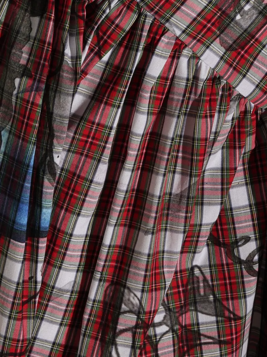 Vivienne Westwood Knee Length Dress Asymmetric Hem Plaid