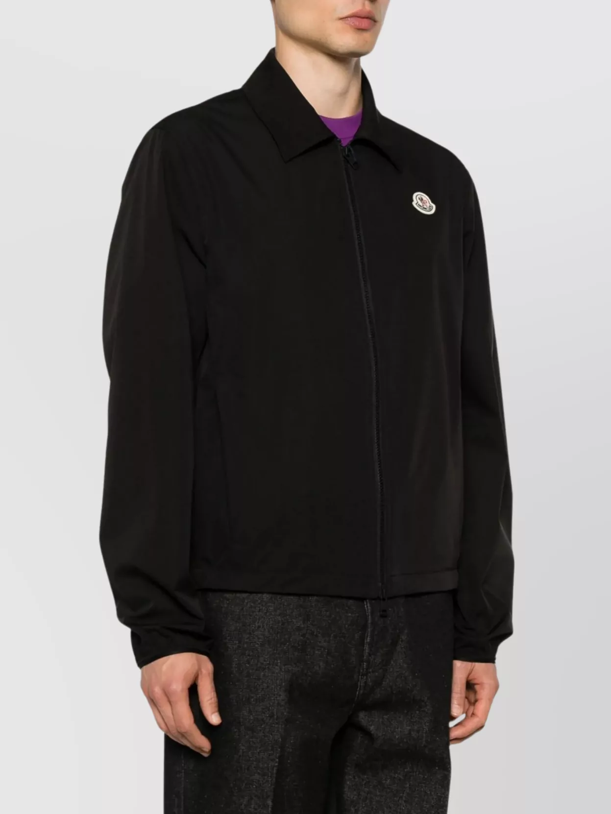 Moncler Hemmed Jacket With Collar And Zip Pockets