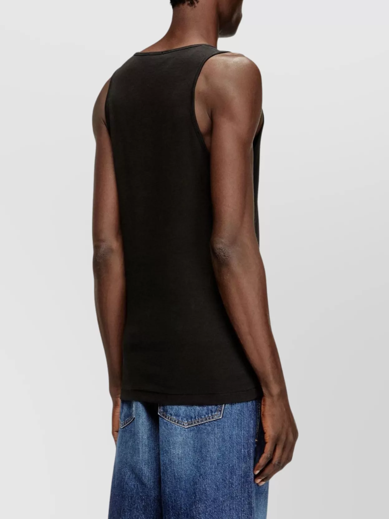 Diesel Sleeveless T-Shirt Ribbed Trim