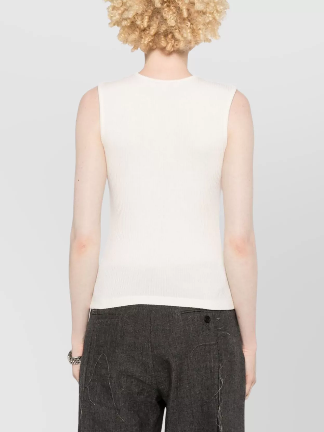 Agolde Ribbed Texture Racerback Tank Top