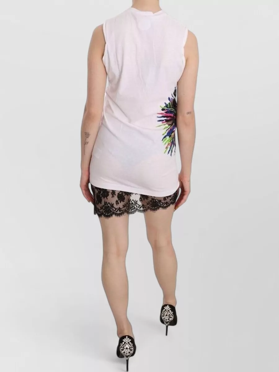 Dsquared2 Cotton Printed Sleeveless Mini Dress