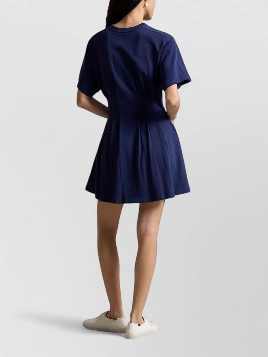 Polo Ralph Lauren Cotton Jersey Fit And Flare Mini Dress