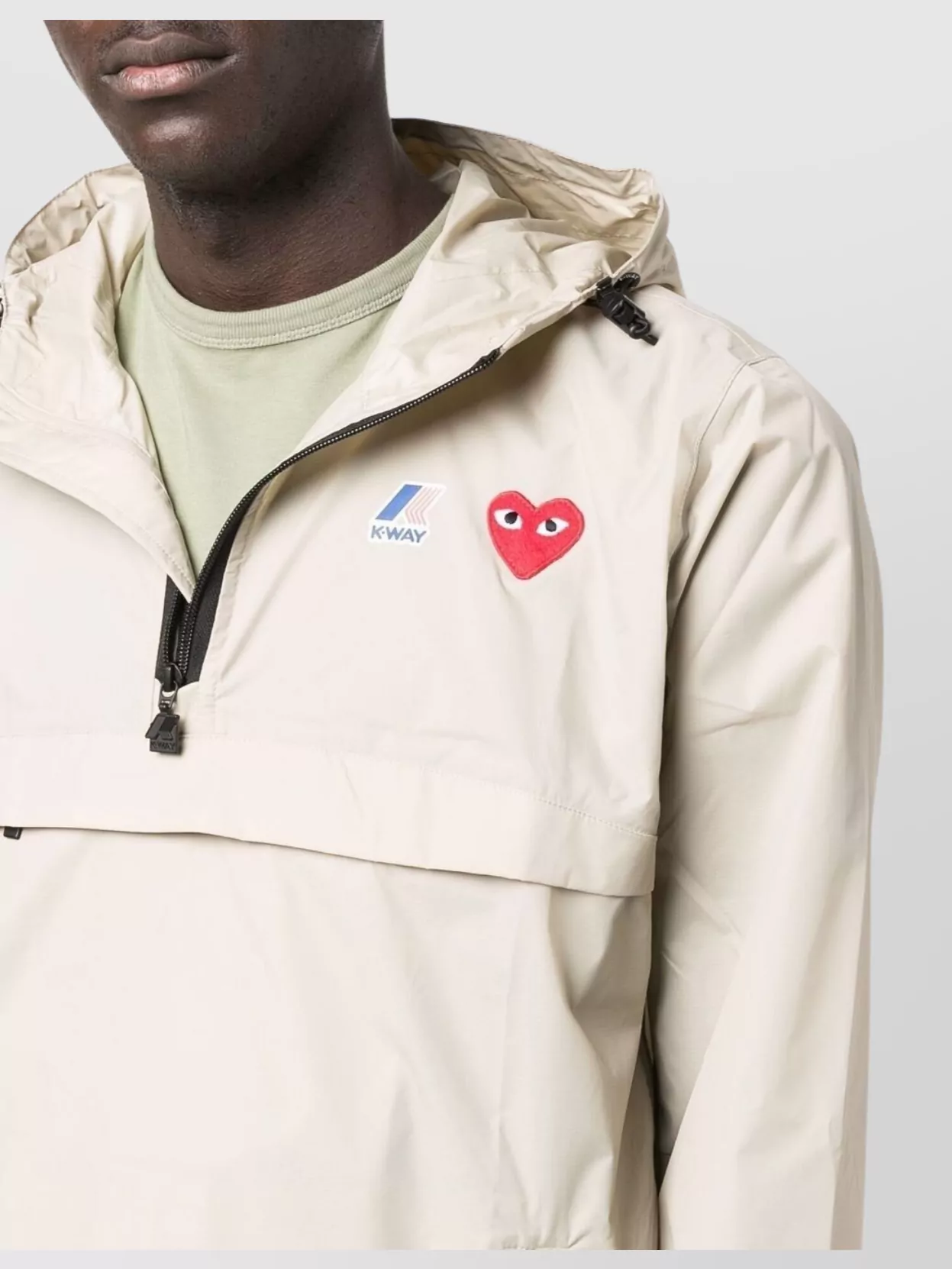 Comme Des Garçons Play Pullover Jacket With Elastic Cuffs