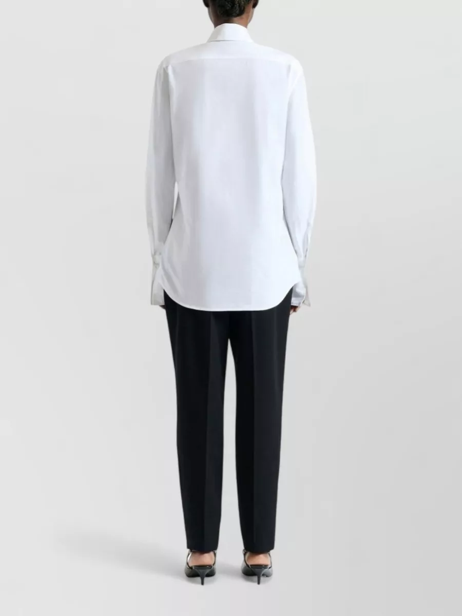 Balmain Cotton Poplin Straight-Fit Long-Sleeve Shirt