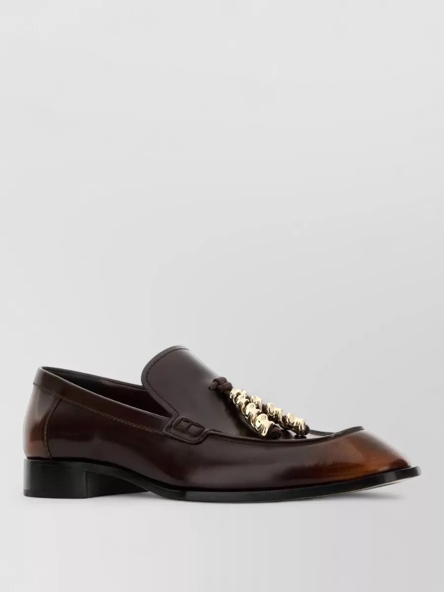 Loewe leather edge loafers