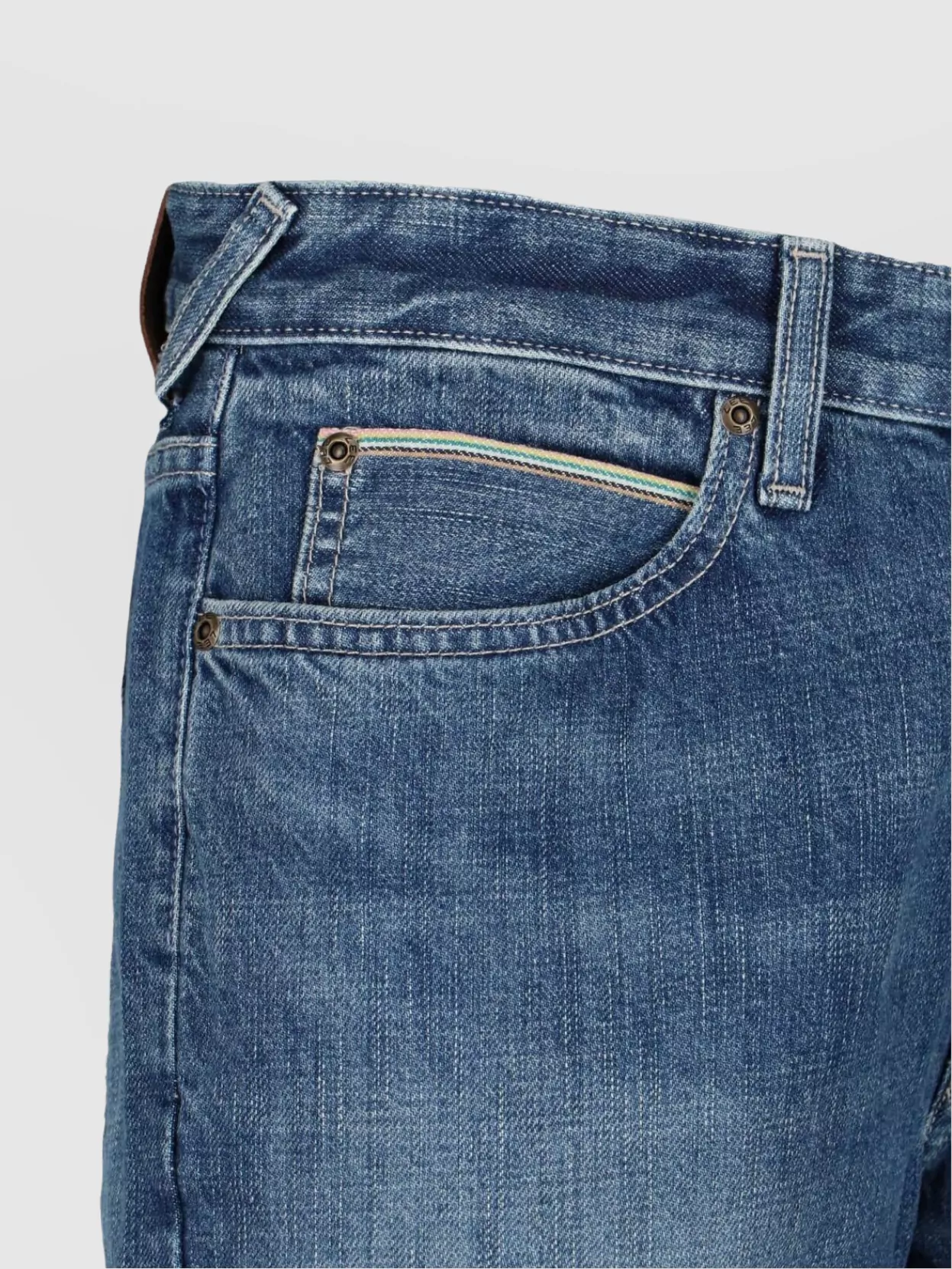 Shop Paul Smith Straight Leg Trousers With Belt Loops
