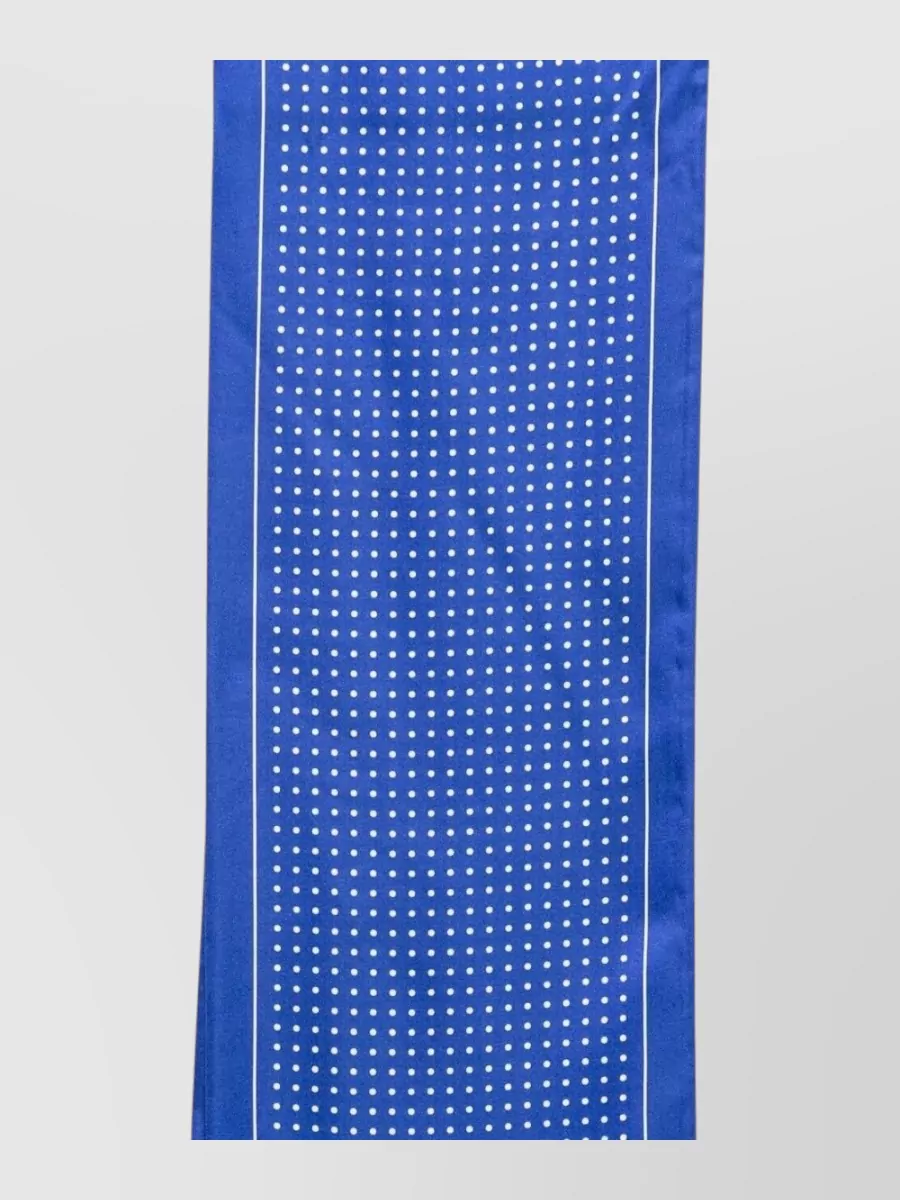 Tom Ford Polka Dot Rectangular Scarf Fringed Edges