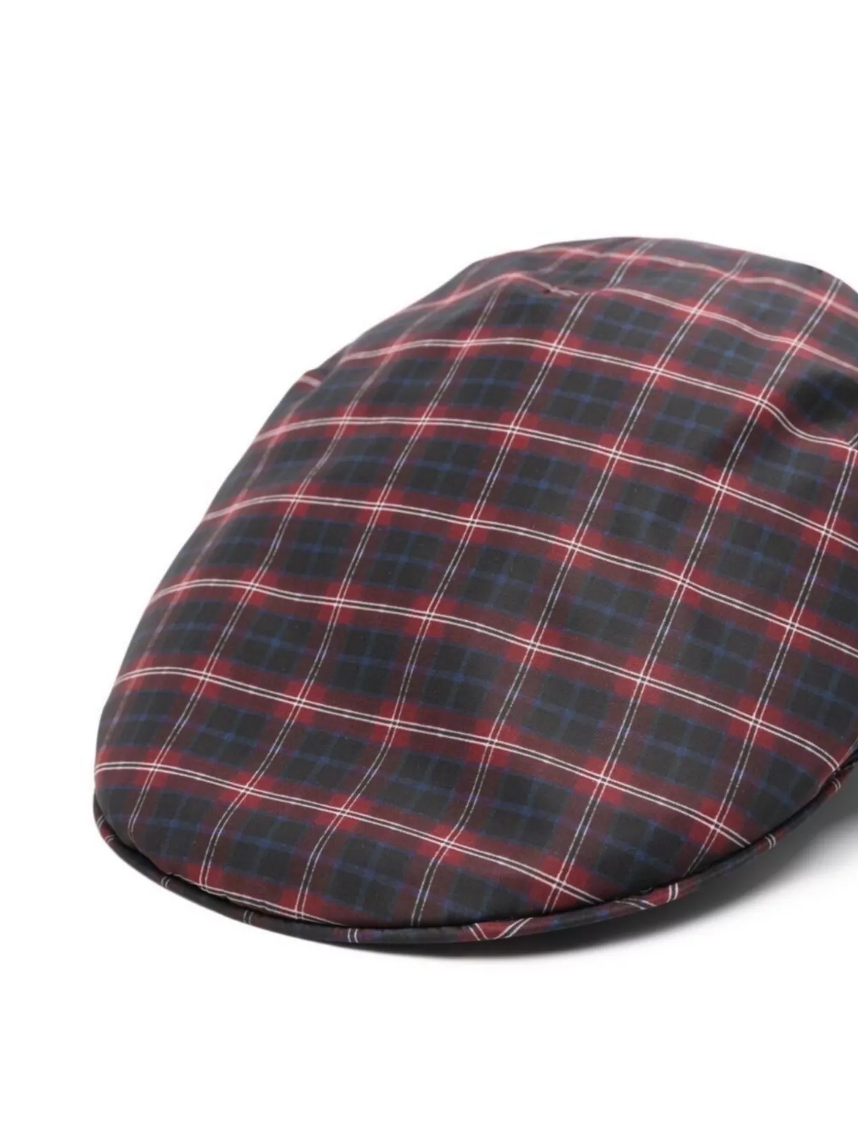 Borsalino Checked Cap Featuring Curved Brim