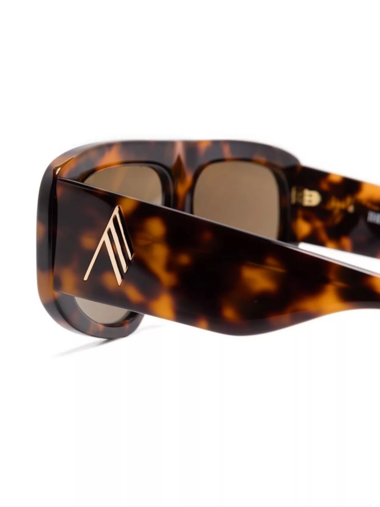 Attico Pilot Square Sunglasses Wide Arms In Brown
