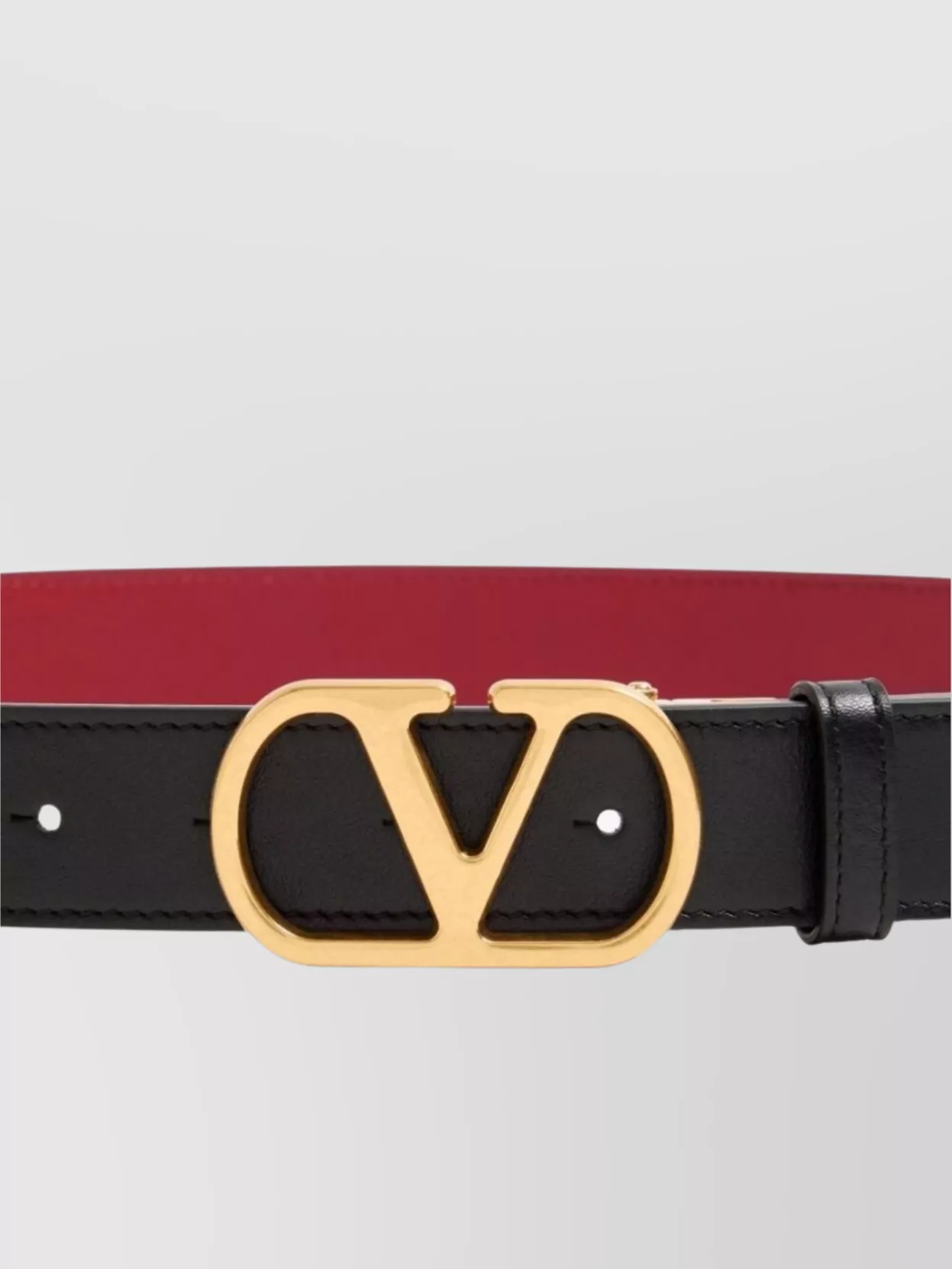 Valentino Garavani Vlogo Signature Leather Reversible Belt