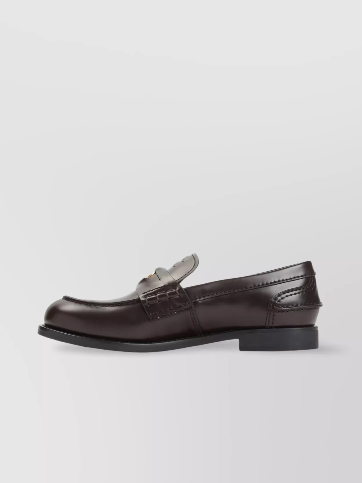 Miu Miu Leather Loafers Round Toe