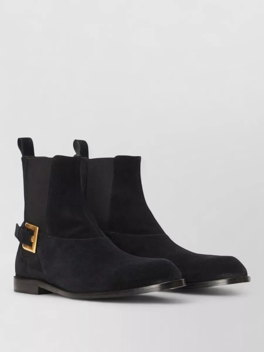 Balmain suede leather ankle boots