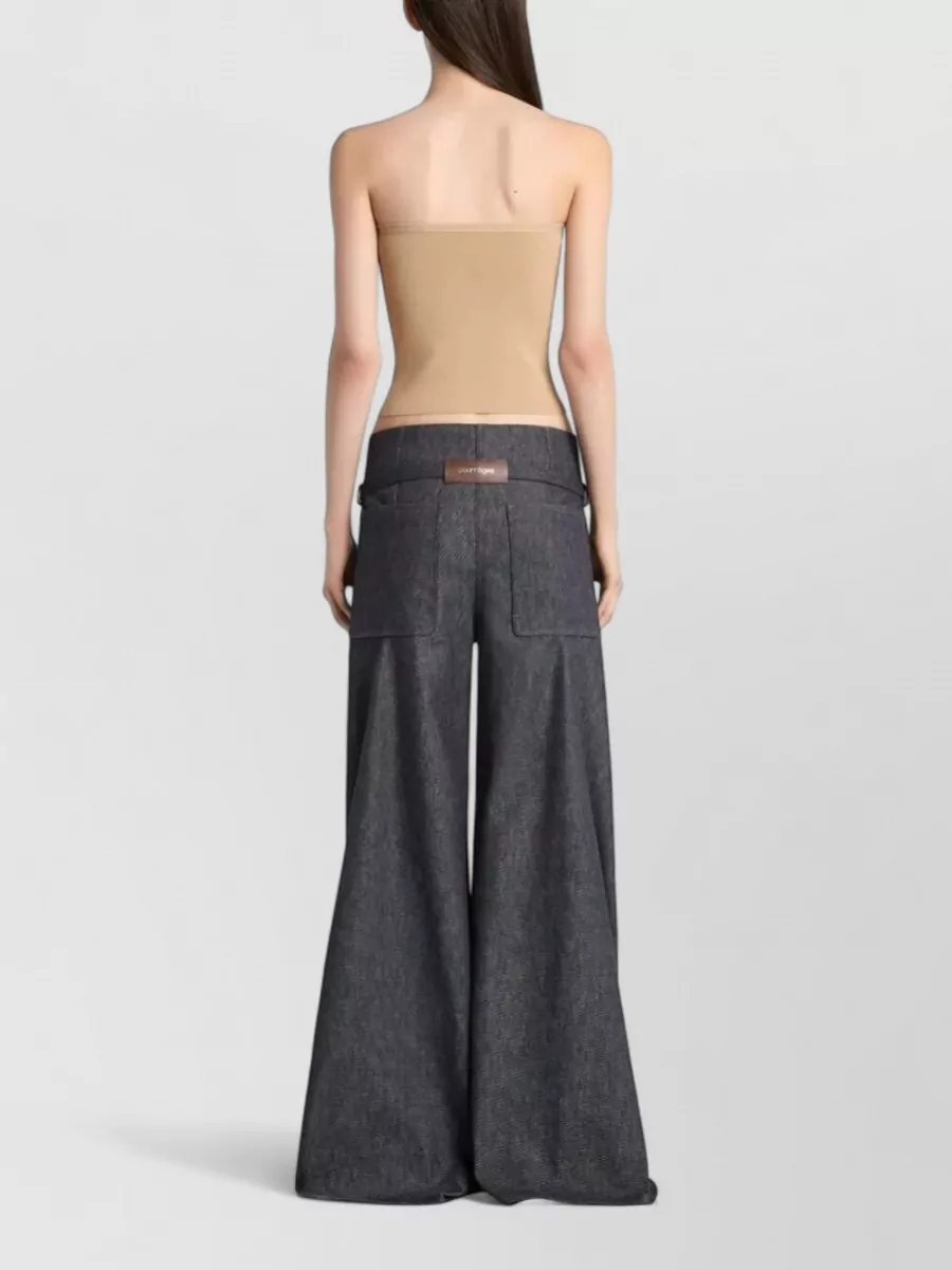 Courrèges Off-The-Shoulder Knit Bustier Top