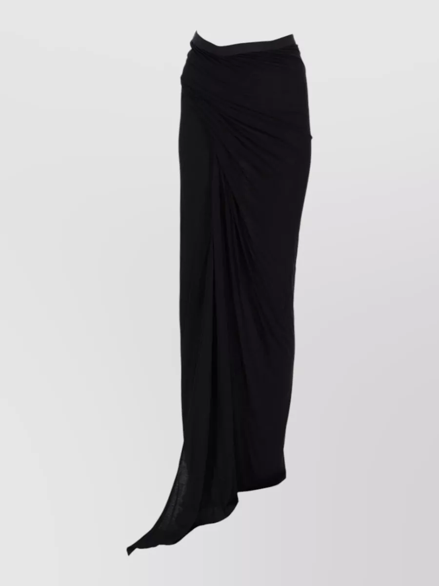Rick Owens Lilies viscose asymmetric maxi skirt