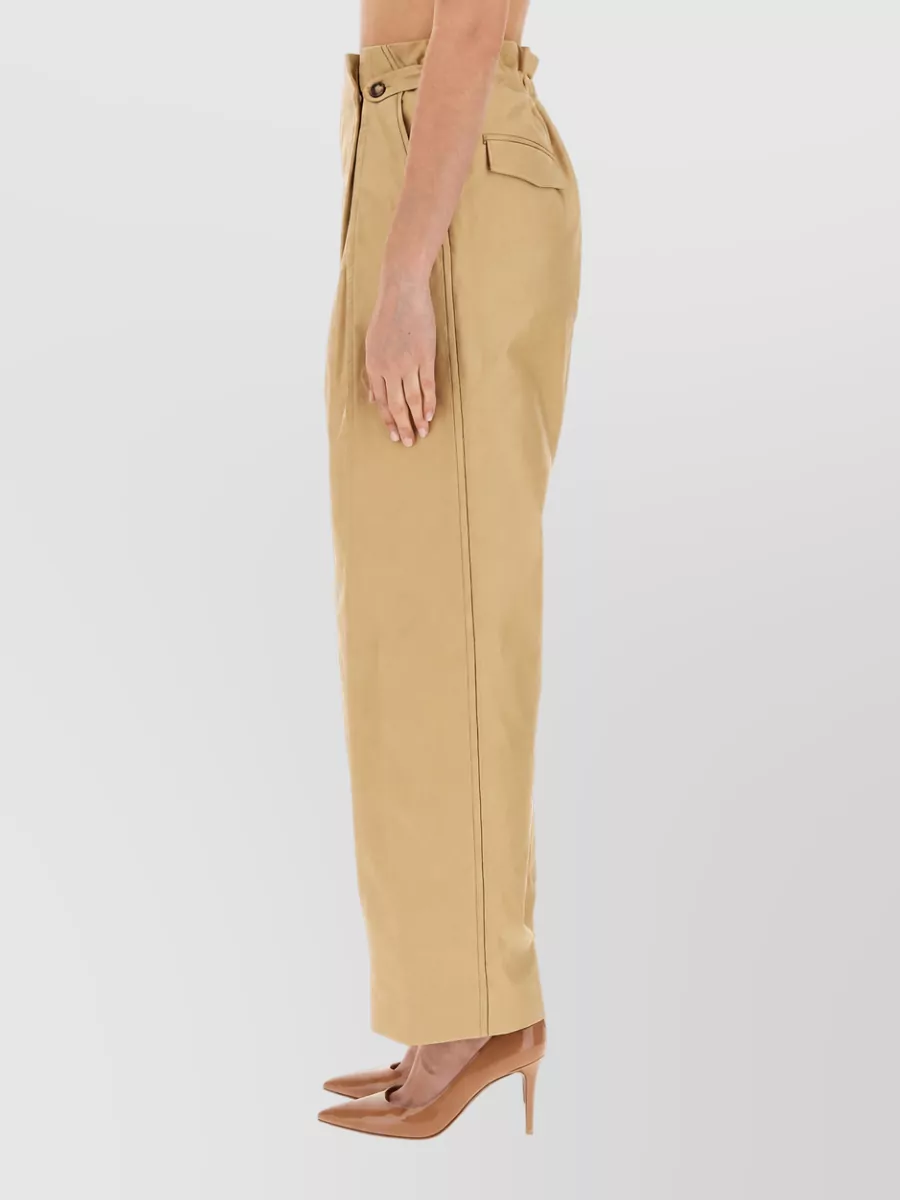 Victoria Beckham Gathered-Waist High-Rise Trousers