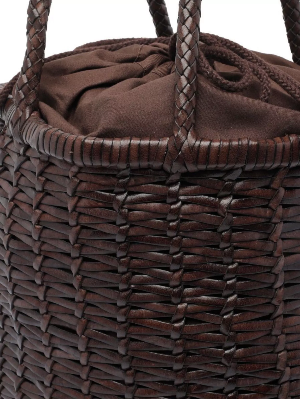 Dragon Diffusion Large Woven Bucket Bag With Top Handles