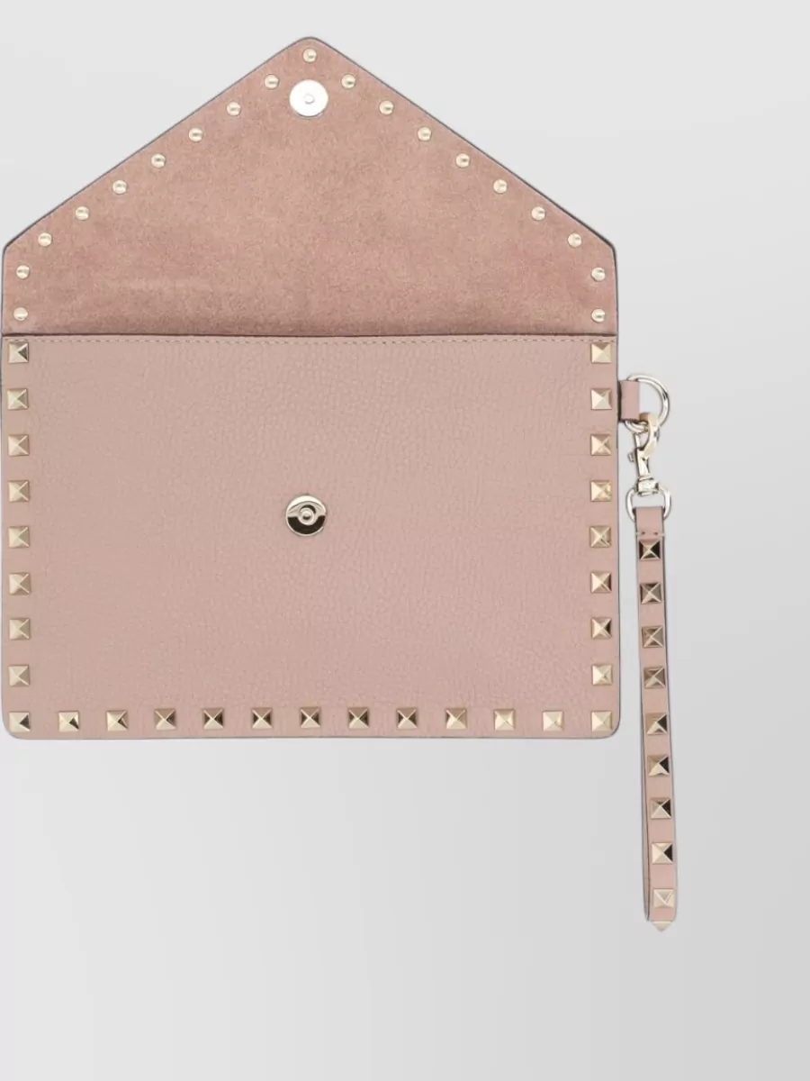 Valentino Garavani Rockstud Spike Leather Clutch Bag