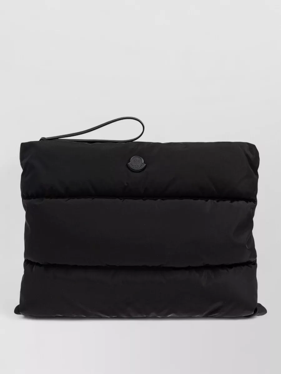 Moncler quilted tech laptop clutch bag