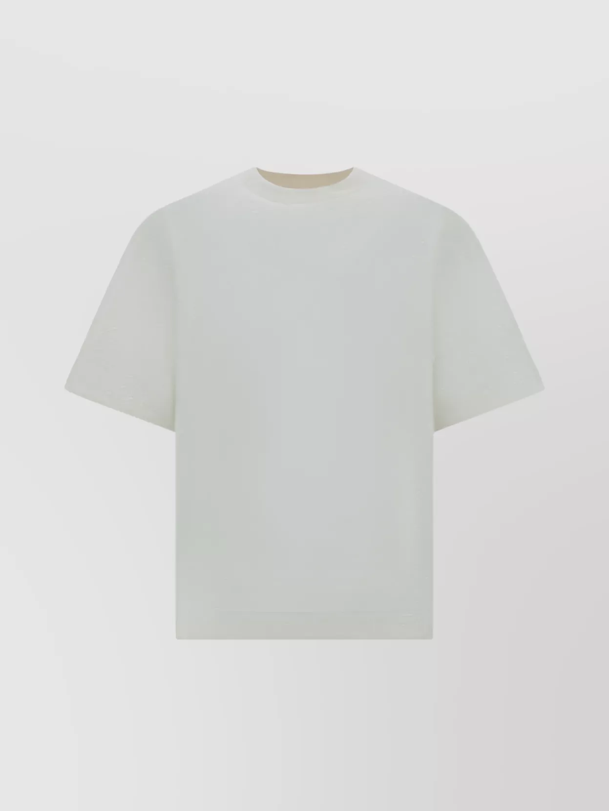 Jil Sander Patterned Crew Neck T-shirt With Zipper Applique In White