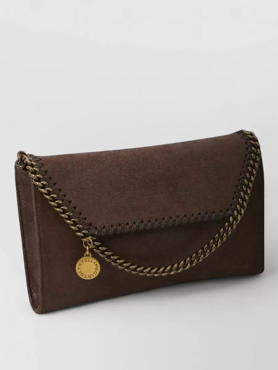 Stella Mccartney falabella mini faux suede clutch bag