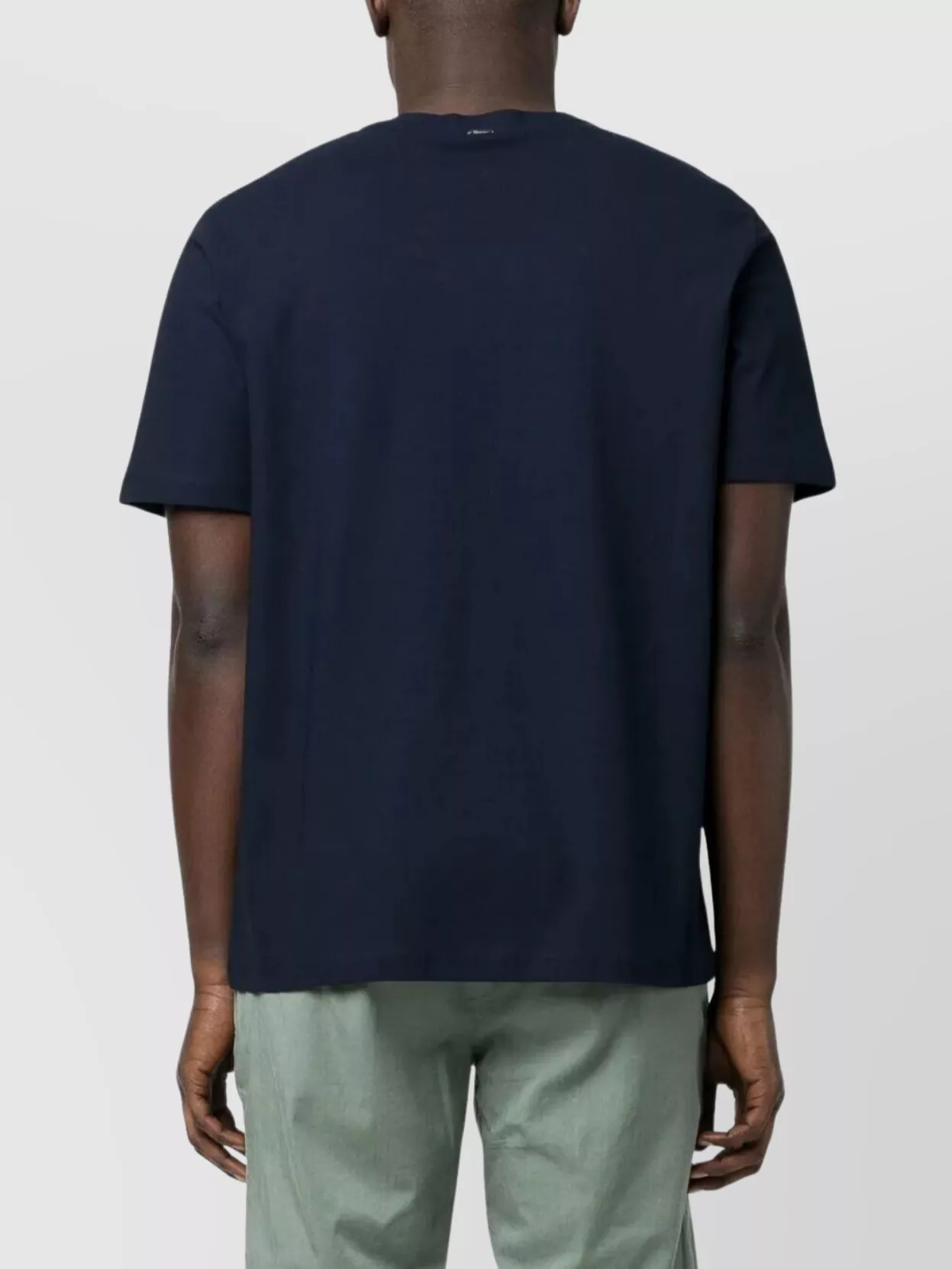 Herno Crew Neck Plain Design Short Sleeves T-shirt In Blue