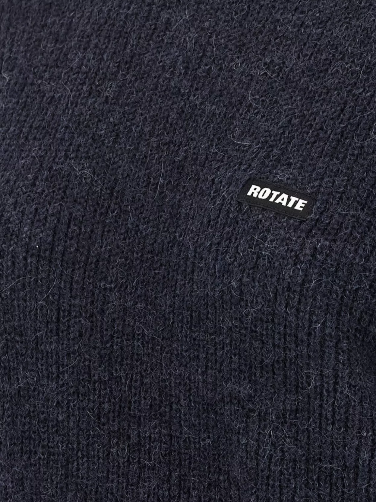 Rotate Birger Christensen Crew Neck Cropped Knit Puff Sweater