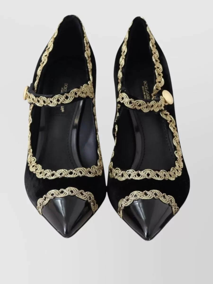 Dolce&Gabbana Velvet Mary Jane Pumps