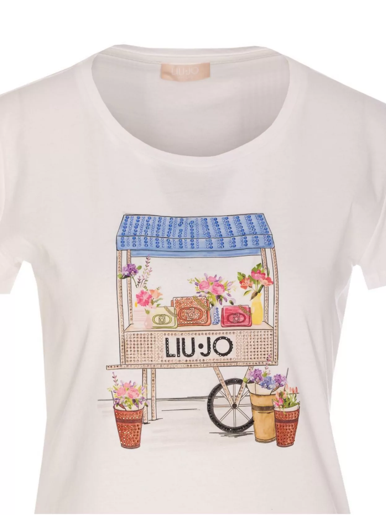 Liu •jo Crewneck Graphic Print Logo T-shirt