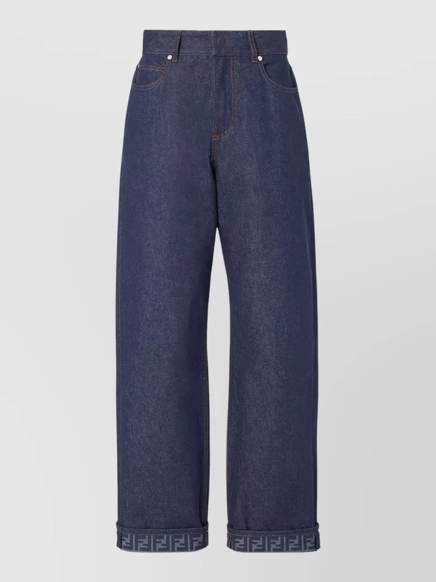 Fendi denim wide-leg jeans