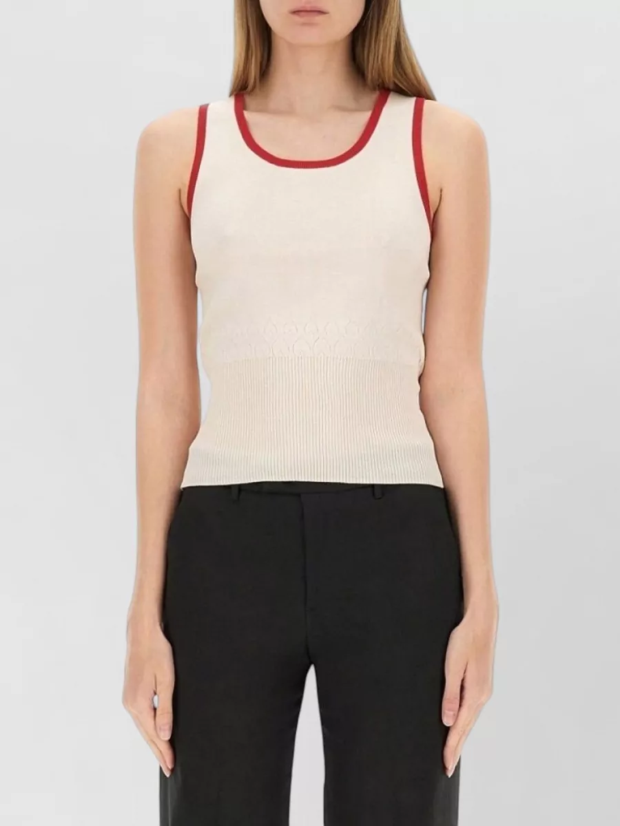Jw Anderson Slim-Fit Knitted Sleeveless Top
