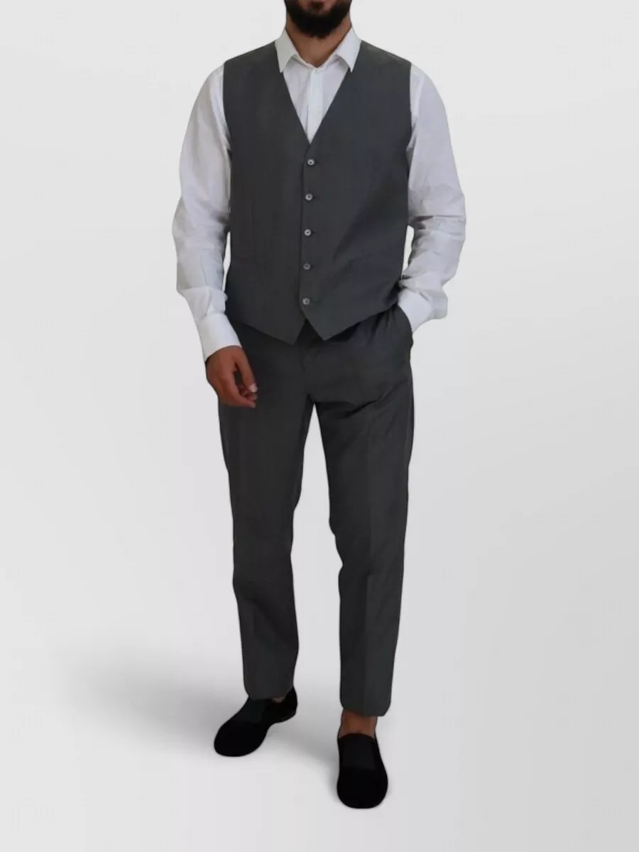 Dolce&Gabbana Silk Slim-Fit Tailored Trousers