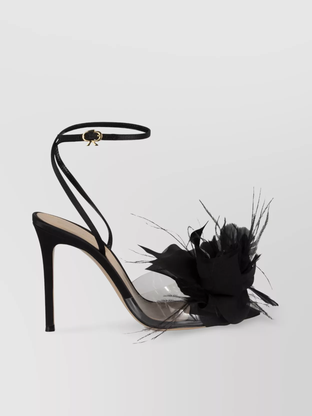 Gianvito Rossi Ynez 105mm Feather-embellished Sandals