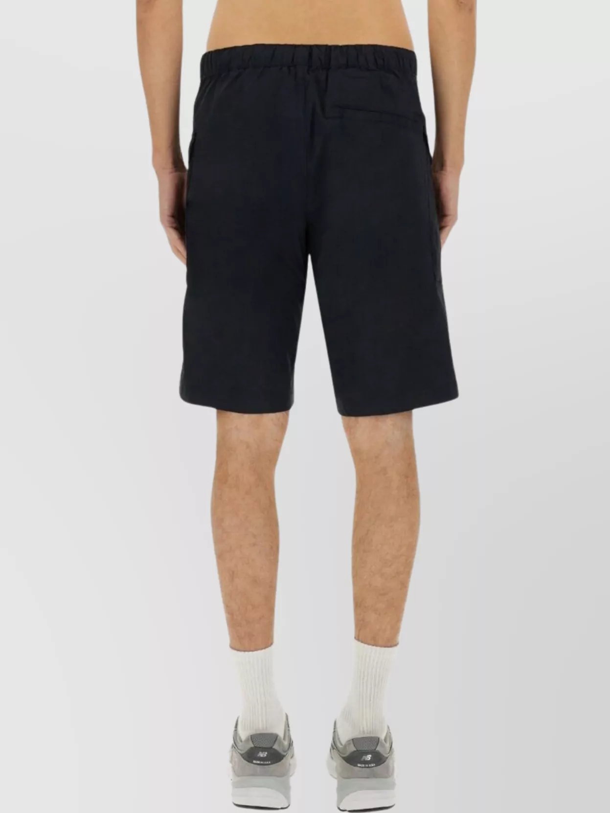 Shop Aspesi Bermuda Shorts With Elastic Waistband And Pockets