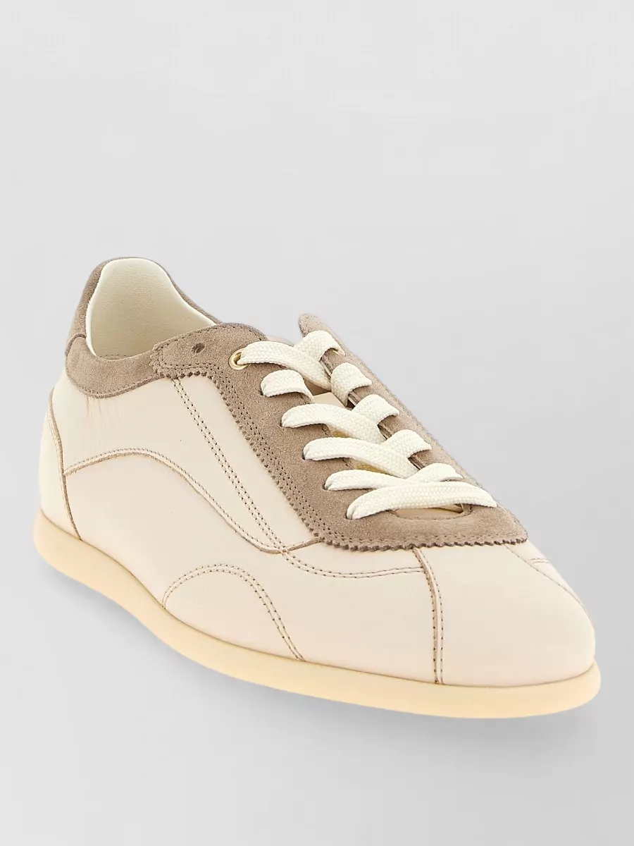 Brunello Cucinelli leather low-top lace-up sneakers
