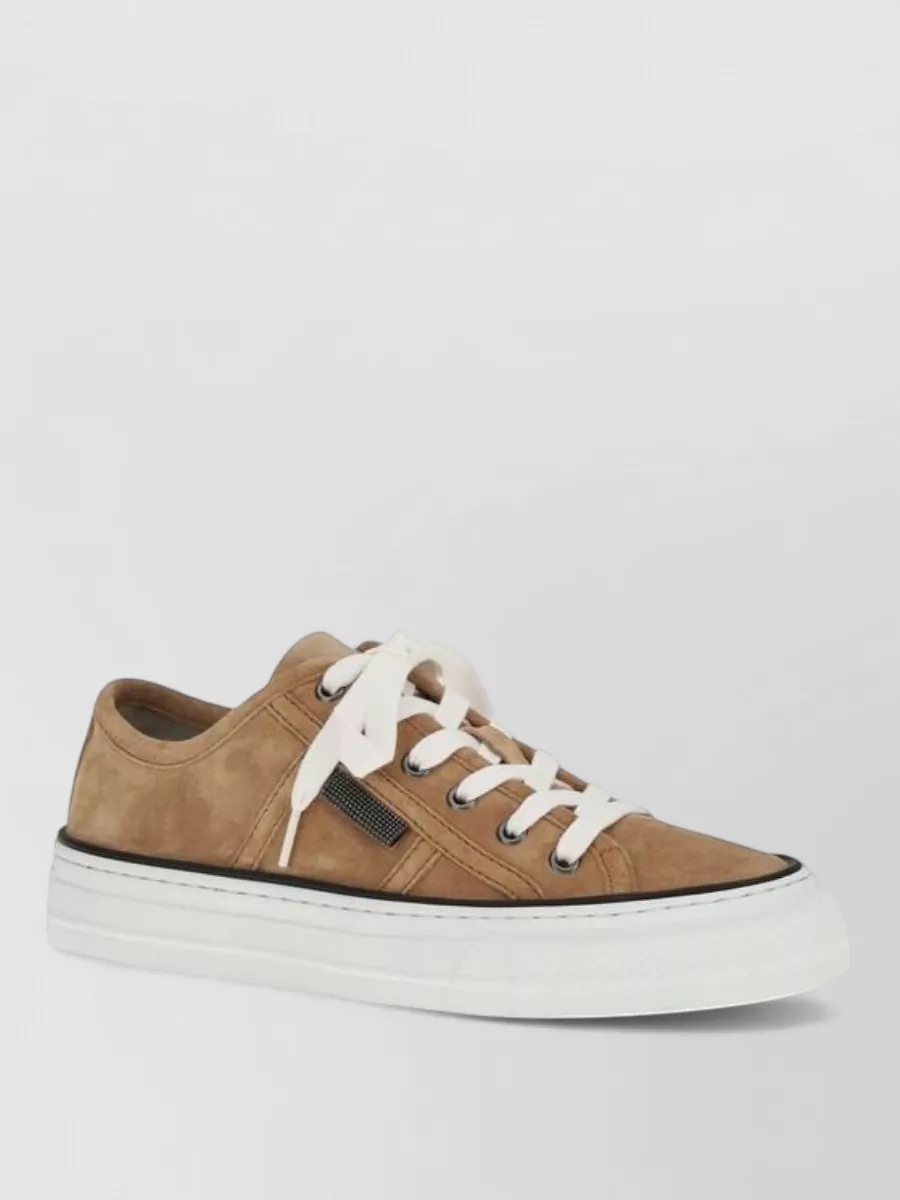 Brunello Cucinelli calf leather low-top sneakers