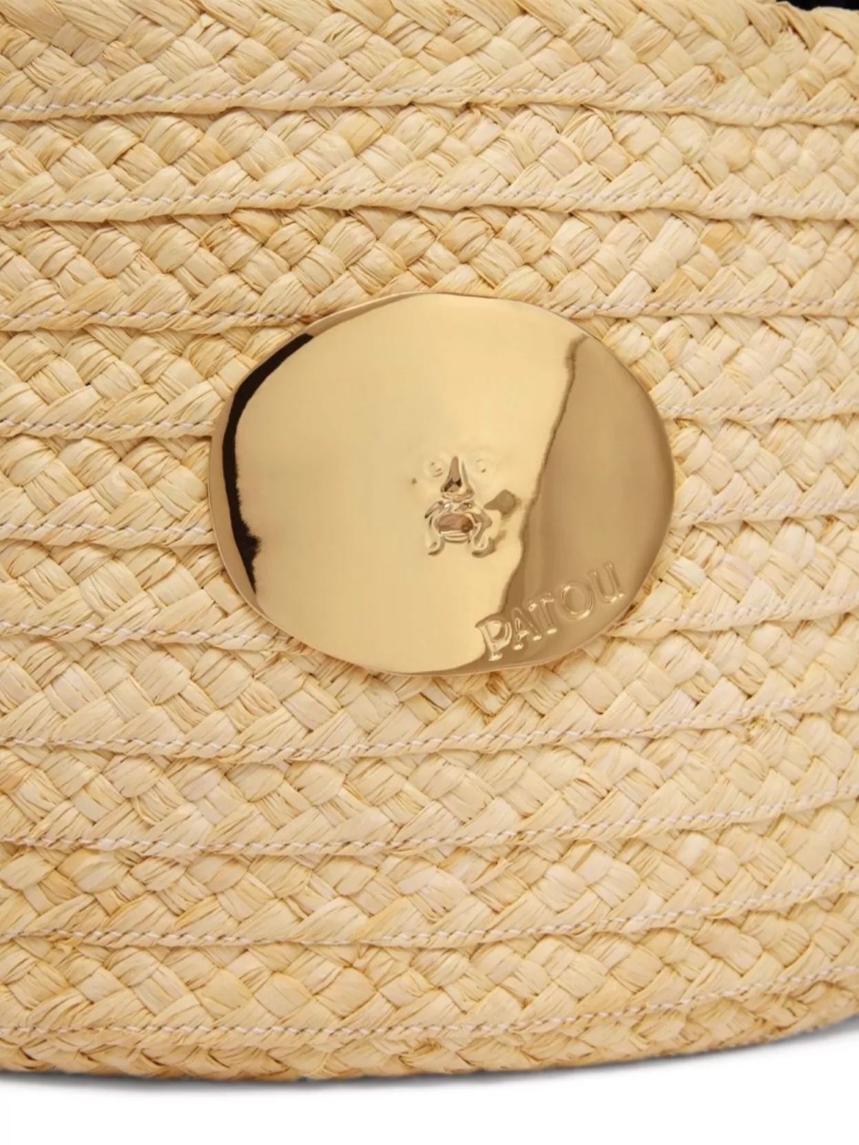 Patou Iconic Raffia Bucket Bag