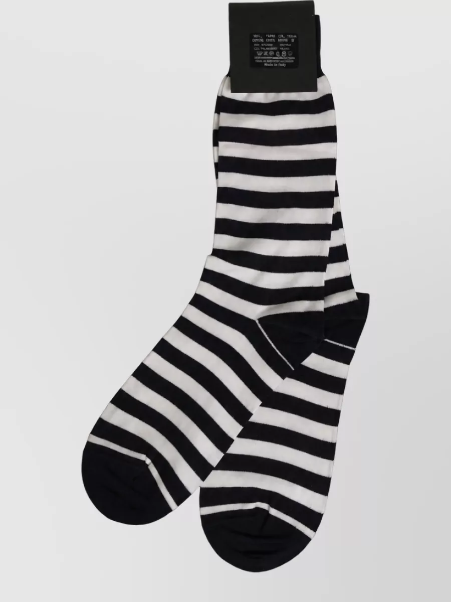 Dolce&Gabbana Striped Mid Calf Socks