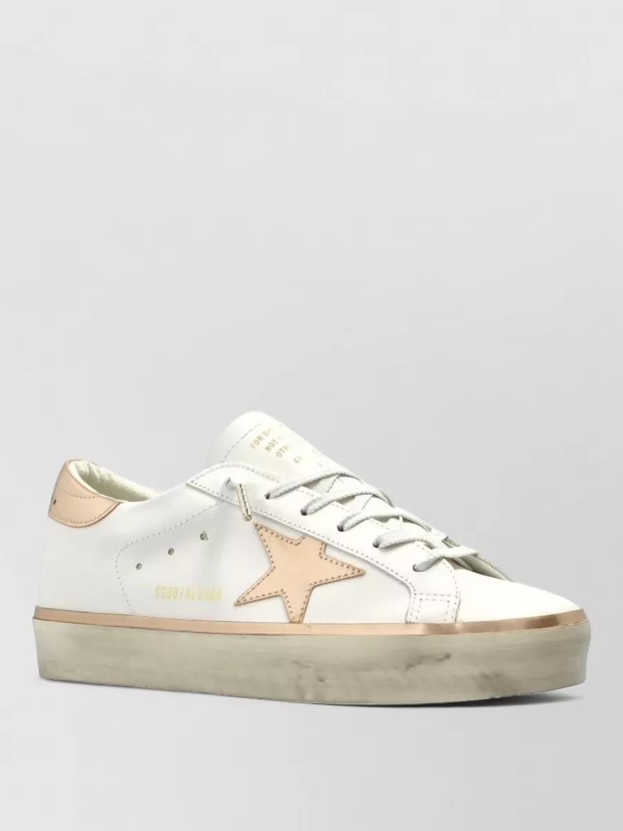 Golden Goose Low Top Sneakers Metallic Accents Star