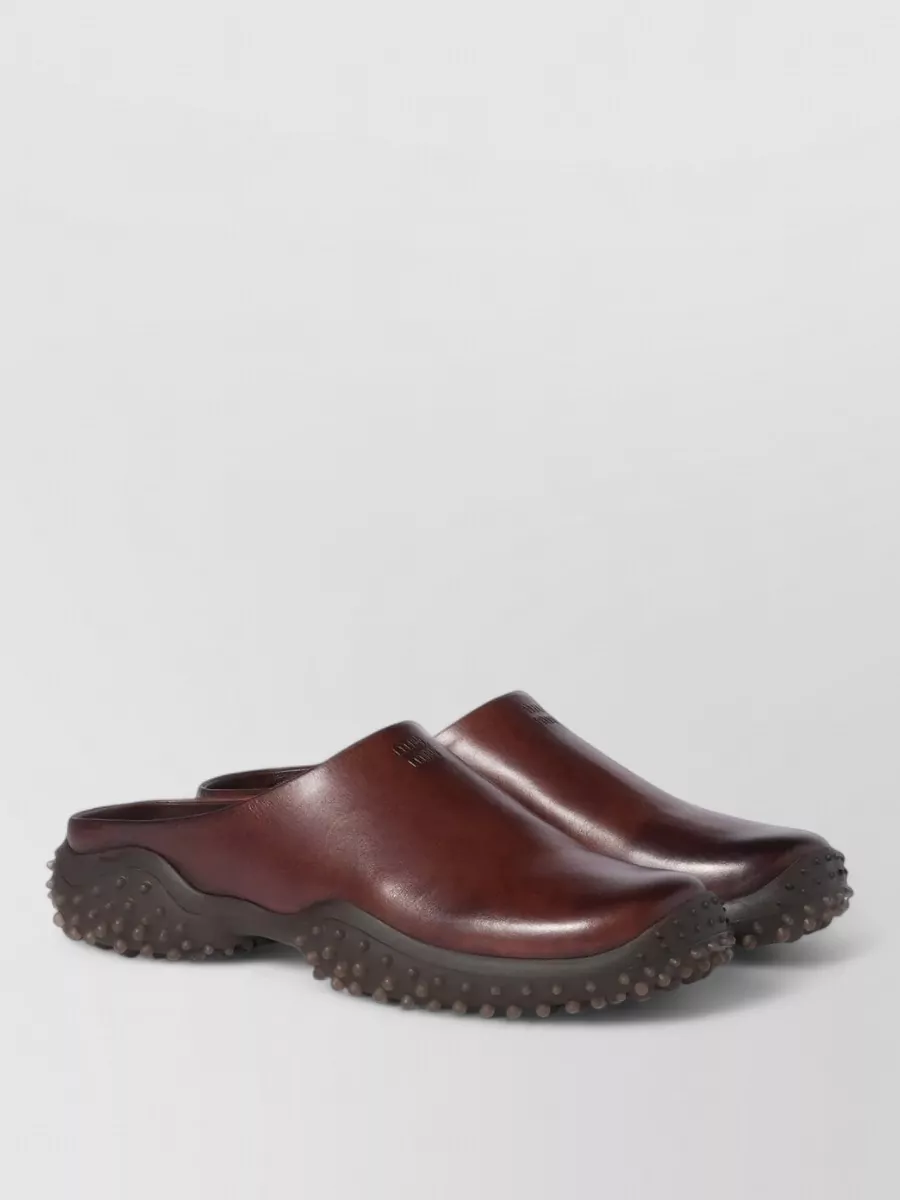 Miu Miu leather slides