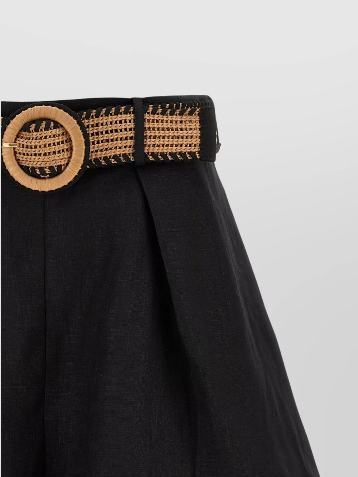 Zimmermann High Waist Pleated Shorts With Belt Loops