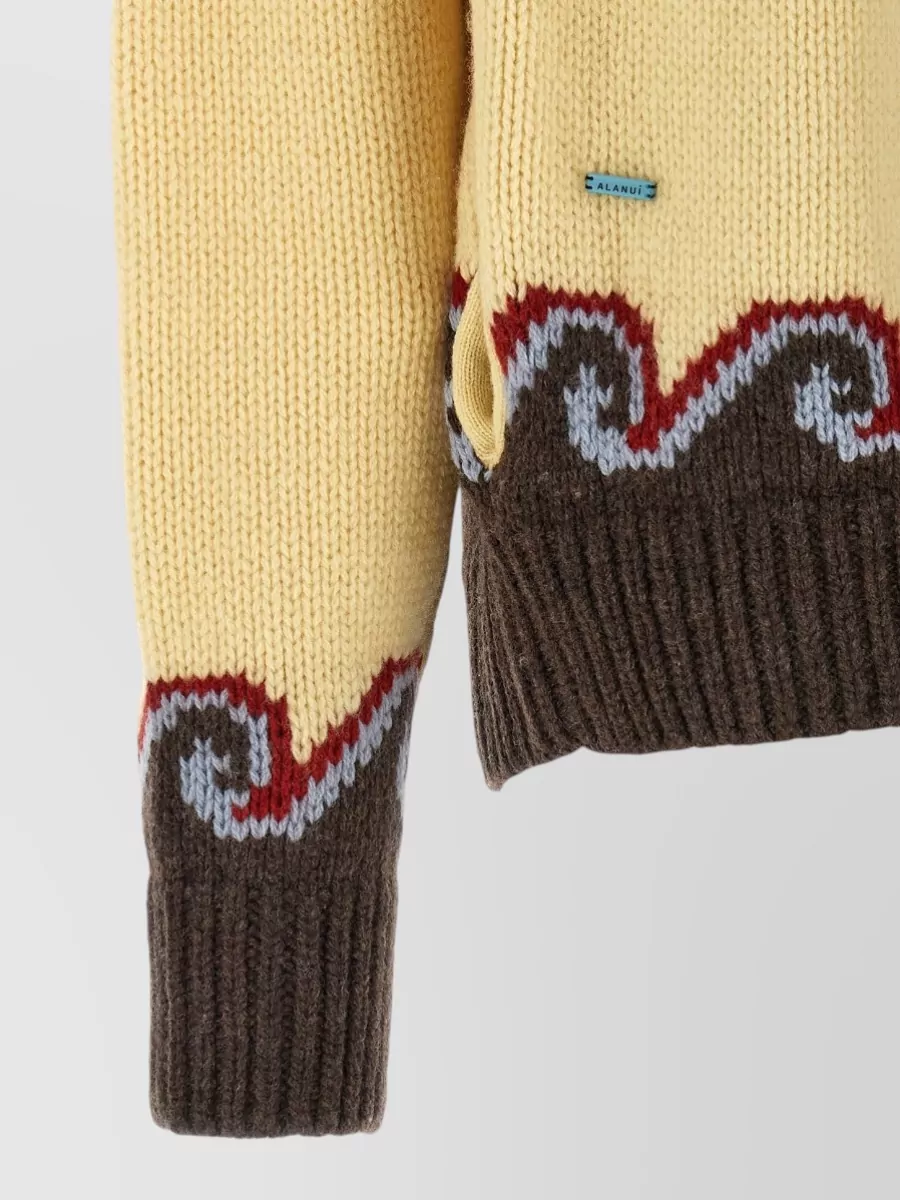 Alanui Virgin Wool Fitted Cardigan