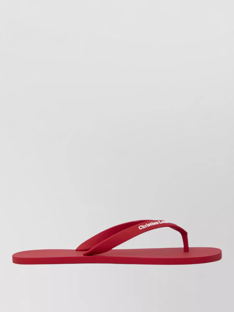 Christian Louboutin rubber flip flops
