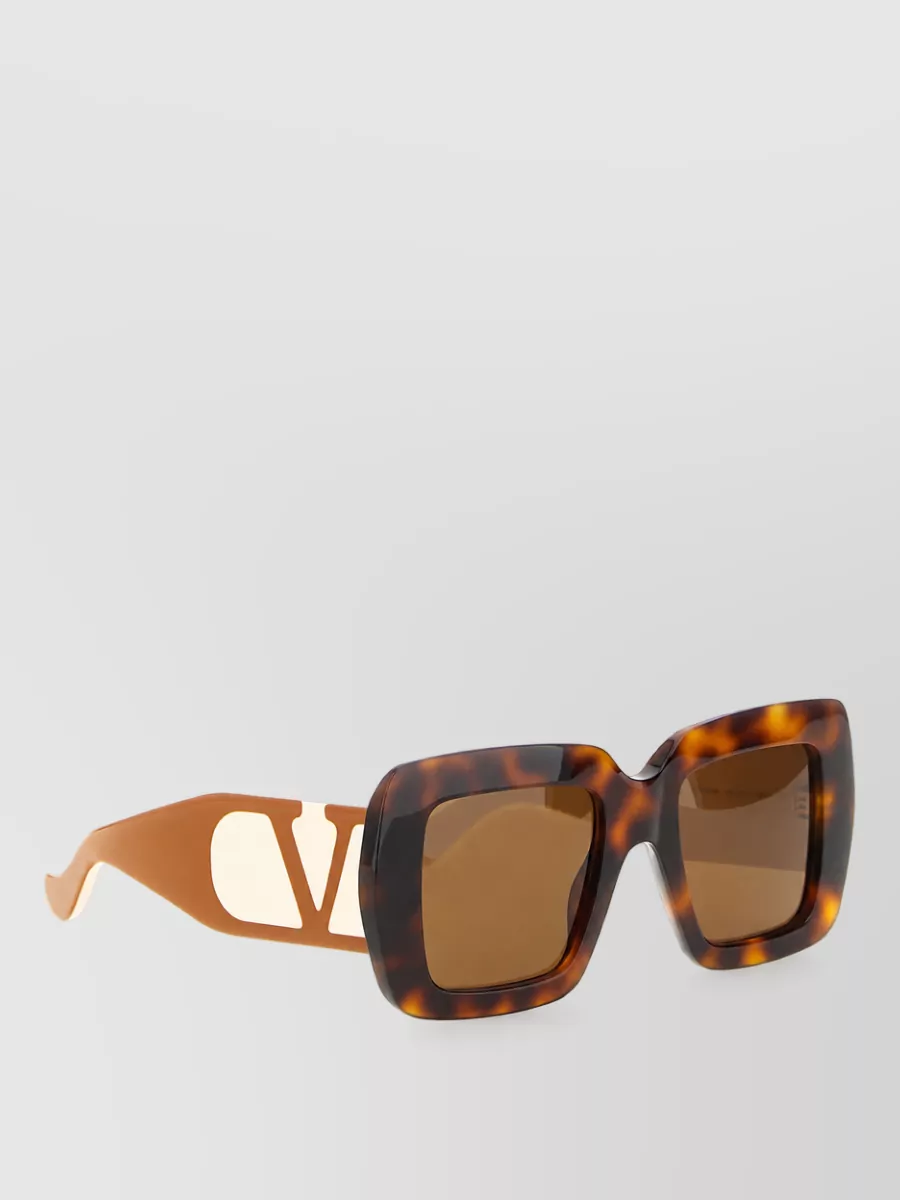 Valentino Garavani oversized rectangular tortoiseshell sunglasses