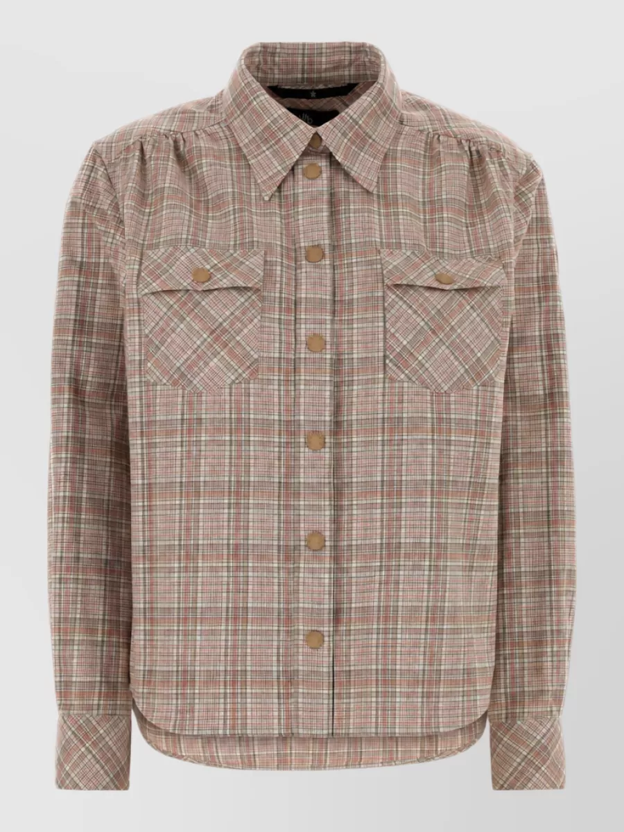Moncler Grenoble Flannel shirt featuring embroidery and pockets