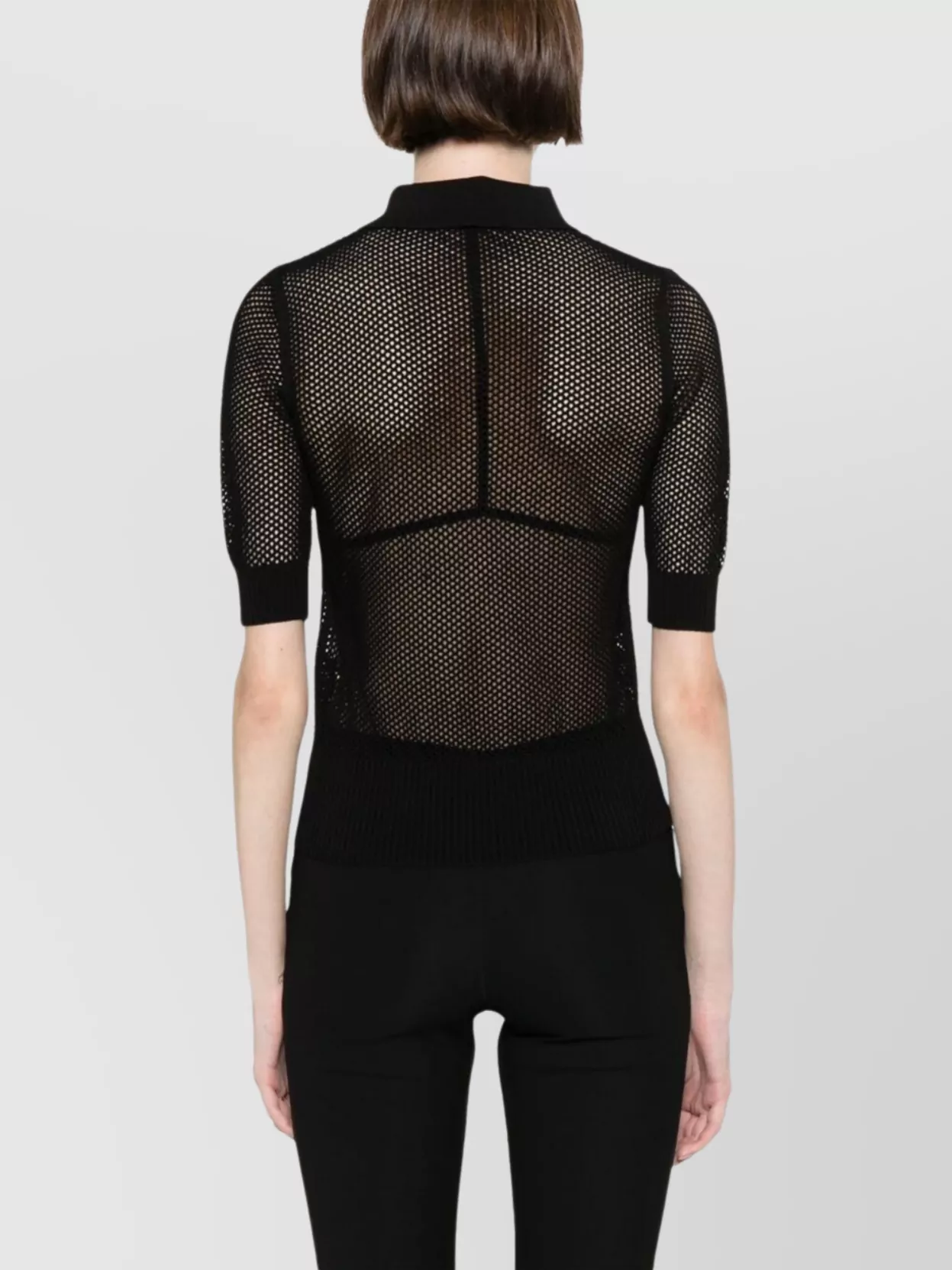 Sportmax Knitwear Crewneck With Button Detailing And Mesh Design