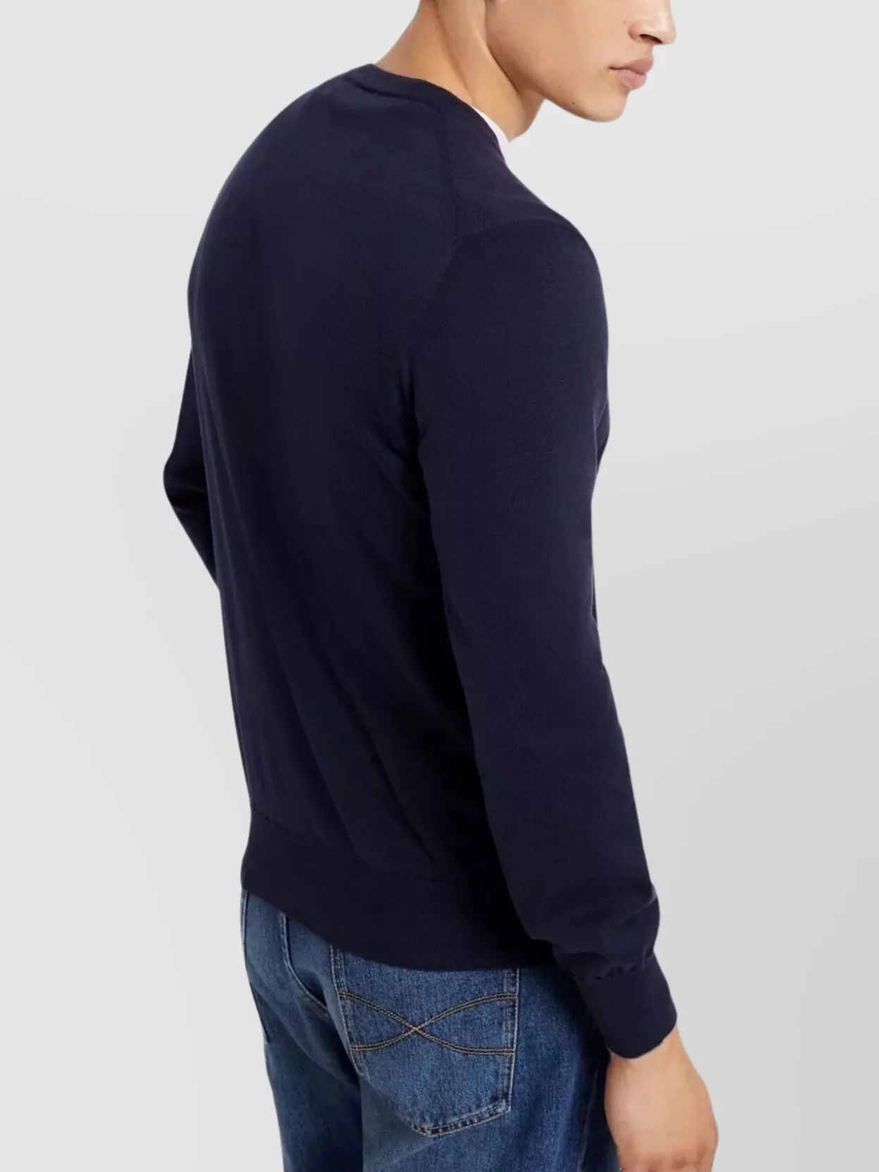 Brunello Cucinelli Ribbed Crew Neck Sweater With Long Sleeves